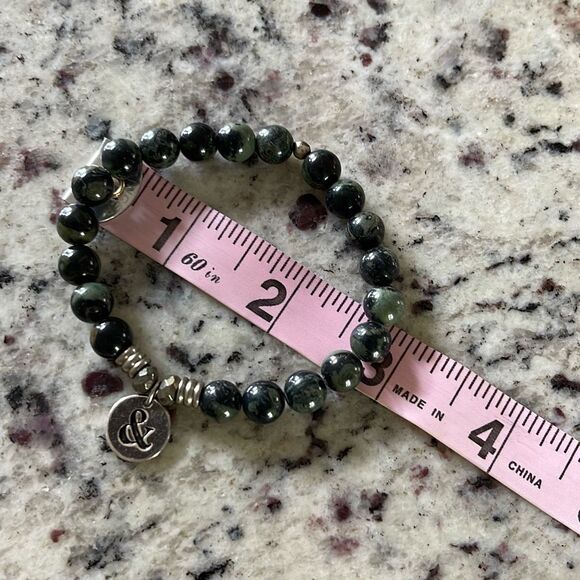 T. Jazelle TJ Precious Stone Silver Stretch Bracelet with “&” Charm Cape‎ Cod MA - Picture 5 of 5